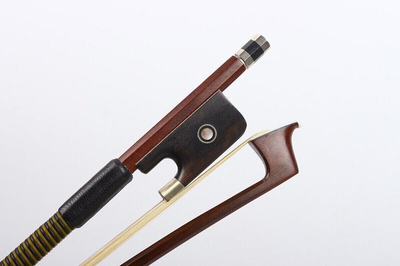 ModouString Brazilwood viola bow 4/4 with Ebony frog natural Horse Hair inlay Pearl Eye Pattern Lightweight - Image 5